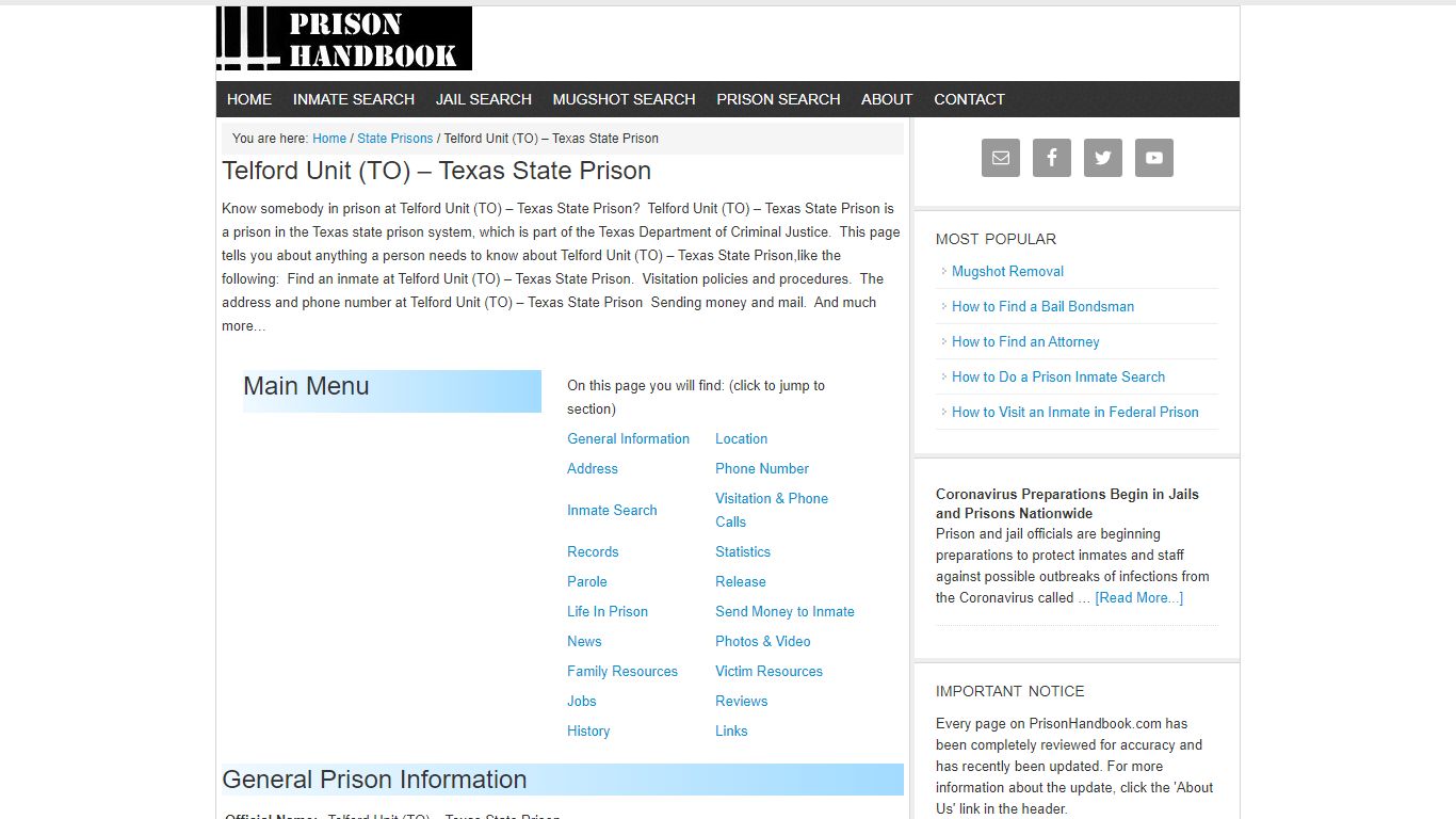Telford Unit (TO) – Texas State Prison